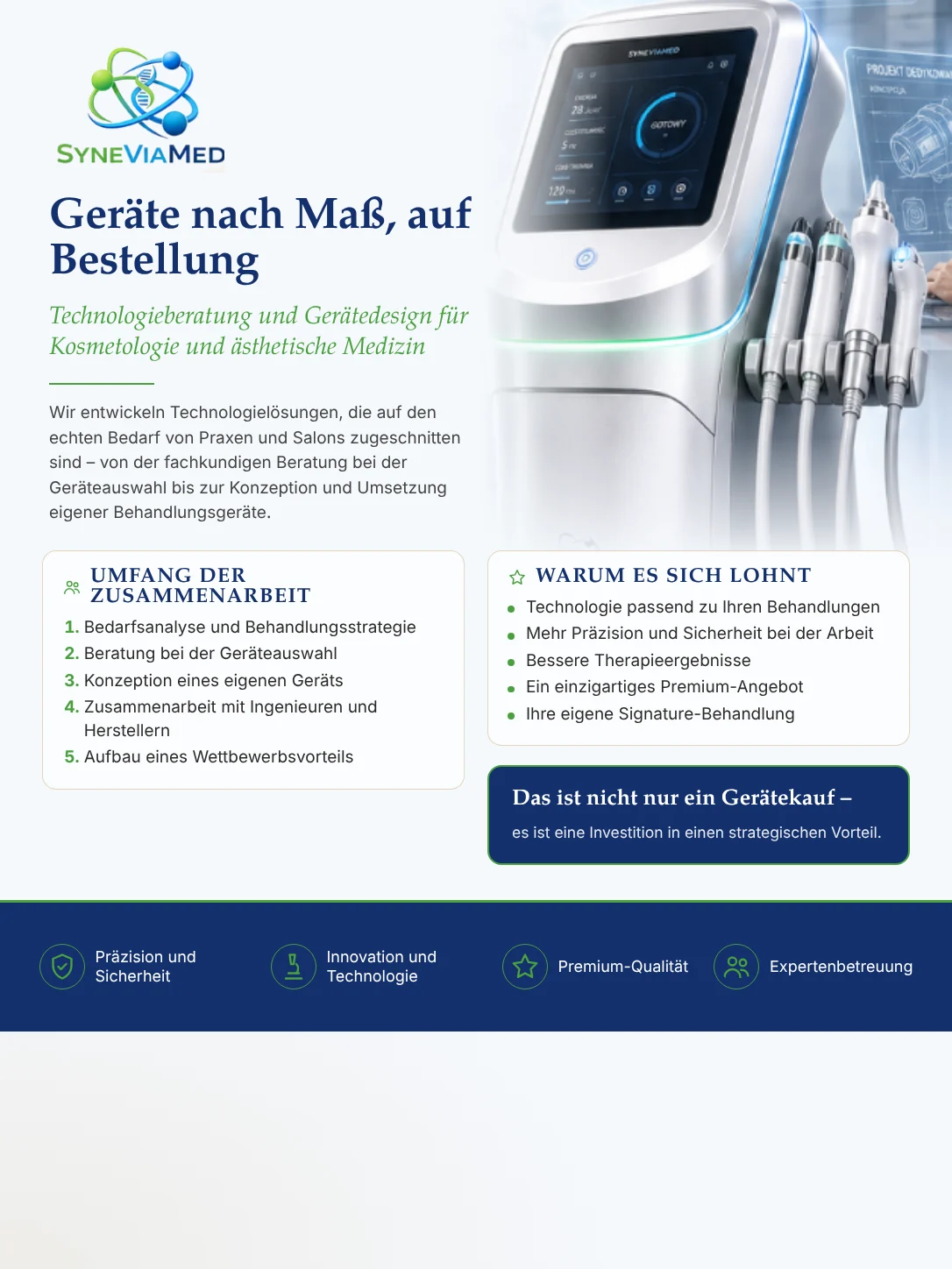 Geräte nach Maß – Sonderanfertigung – SyneViaMed