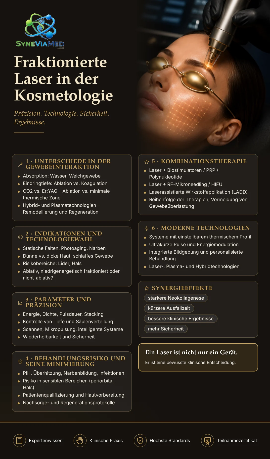 Fraktionierte Laser in der ästhetischen Hauttherapie – Fortbildung, SyneViaMed