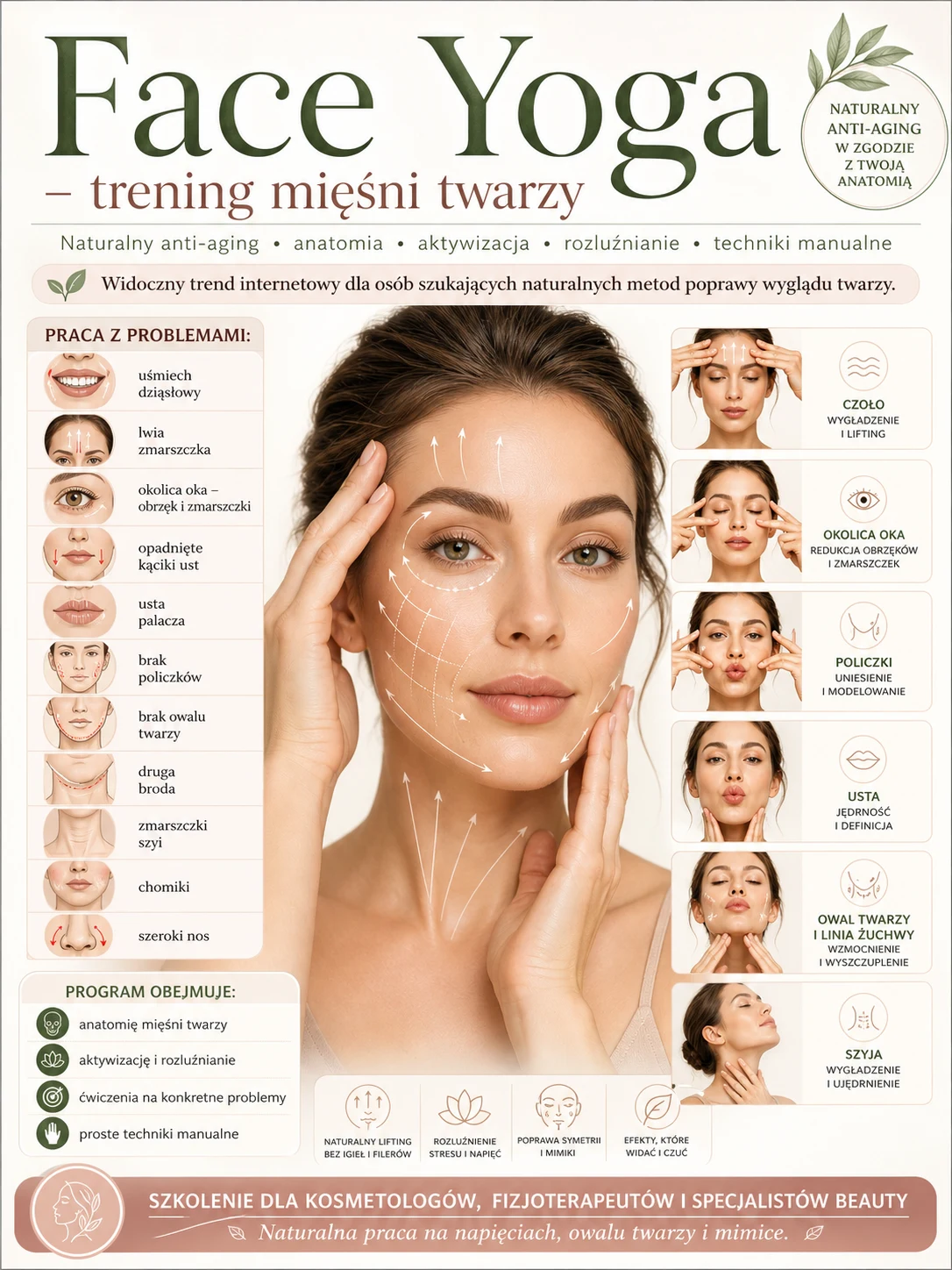 Face Yoga – trening mięśni twarzy – szkolenie SyneViaMed