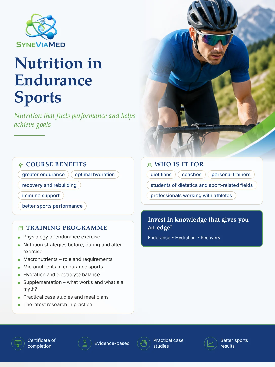 Sports Nutrition for Endurance Athletes – training course, SyneViaMed