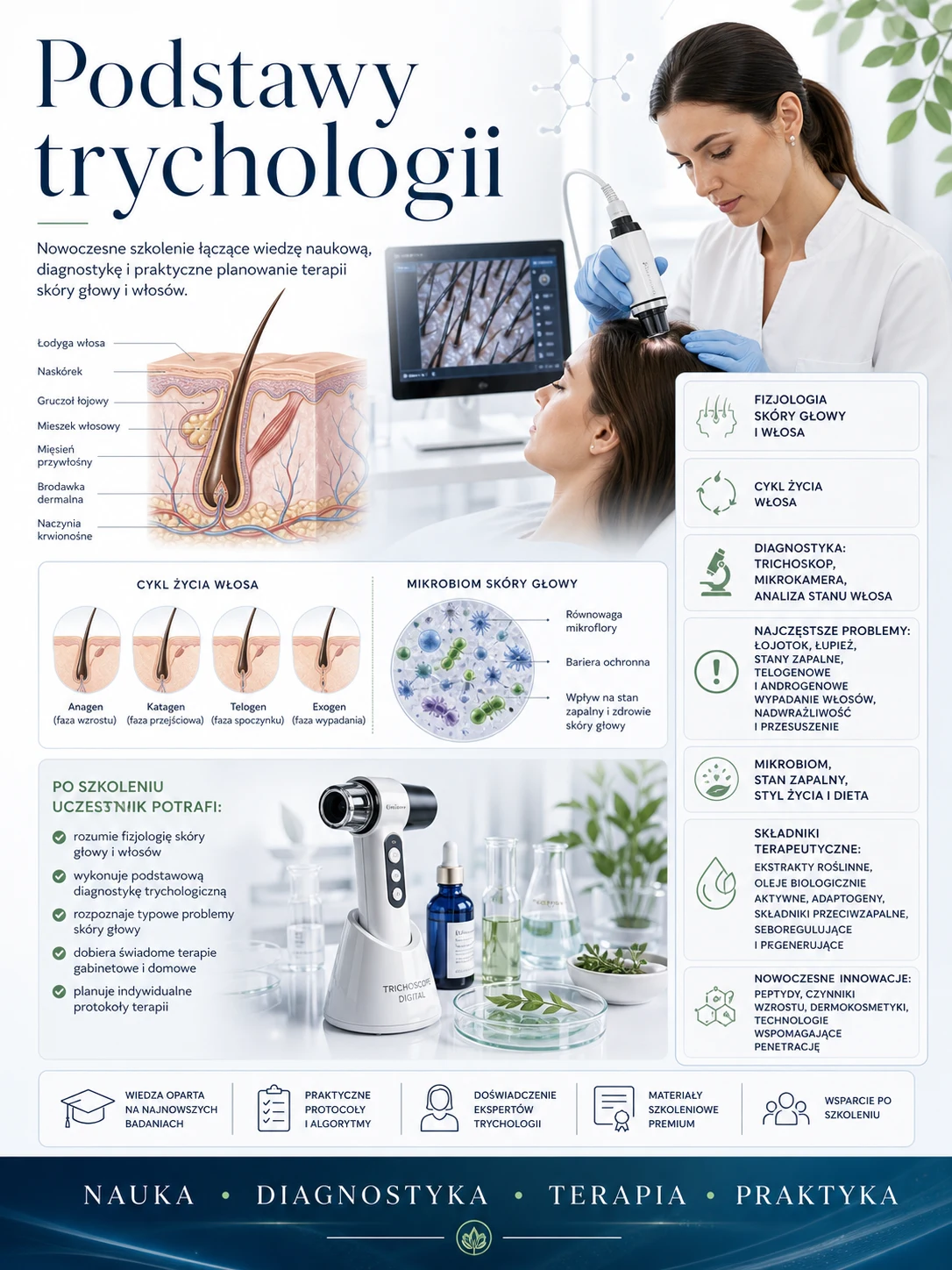 Podstawy trychologii – diagnostyka i pielęgnacja – szkolenie SyneViaMed