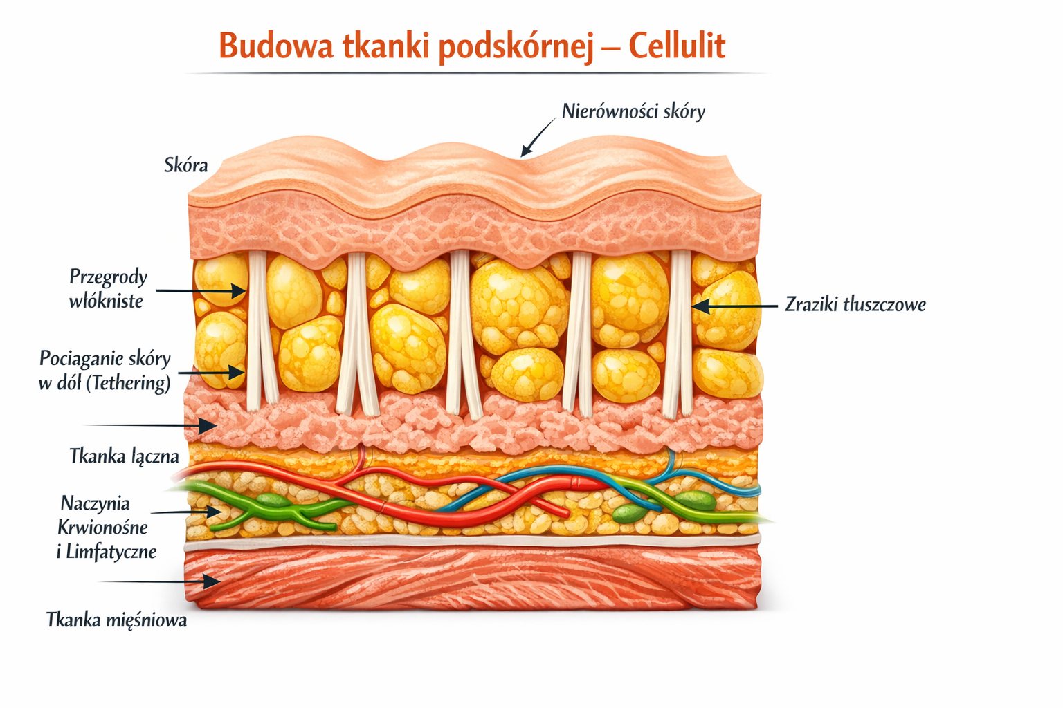 La celulitis requiere tratar los septos fibrosos